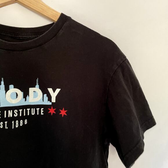 Moody Bible Institute t-shirt women's size small black casual top summer short - Picture 2 of 5